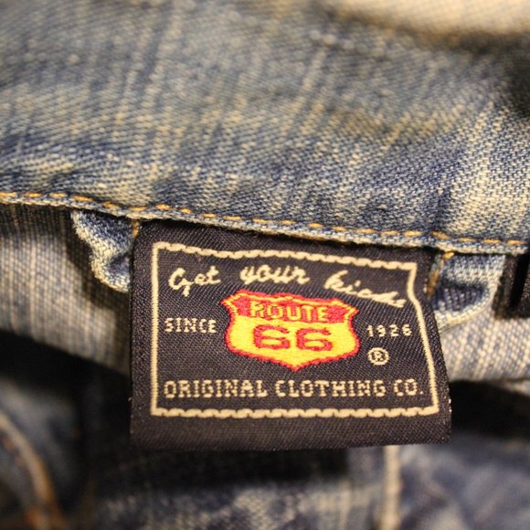 Route 66 Vintage Cropped Denim Jacket - Picture 3 of 7